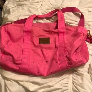 Pink duffle bag!
